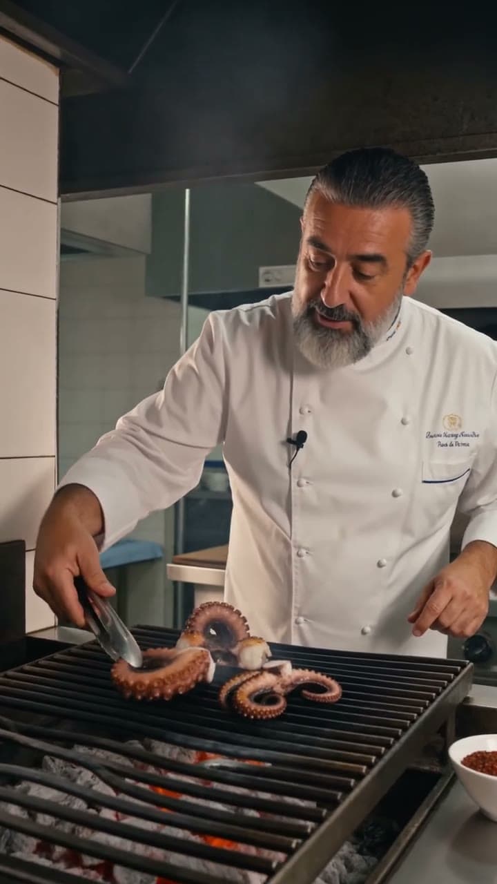 Octopus on the grill