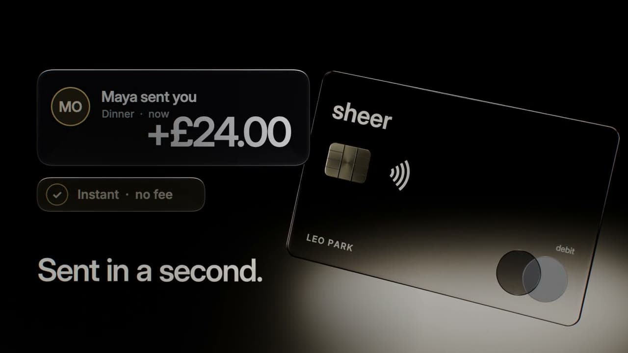 A payment, typed and sent