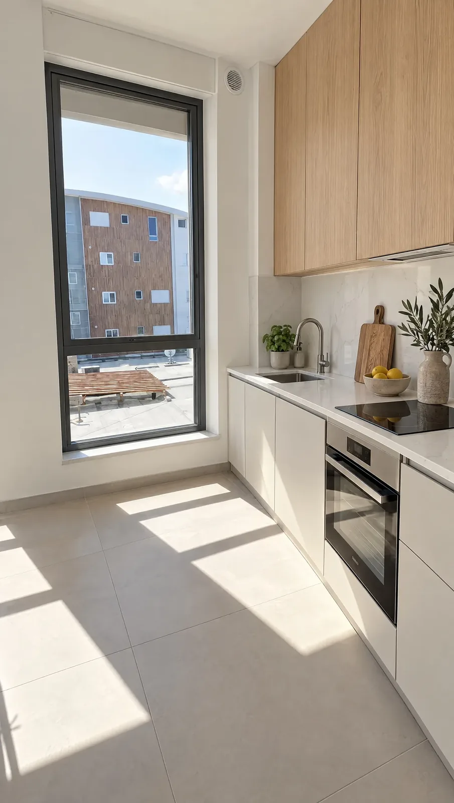 After: Shell to kitchen