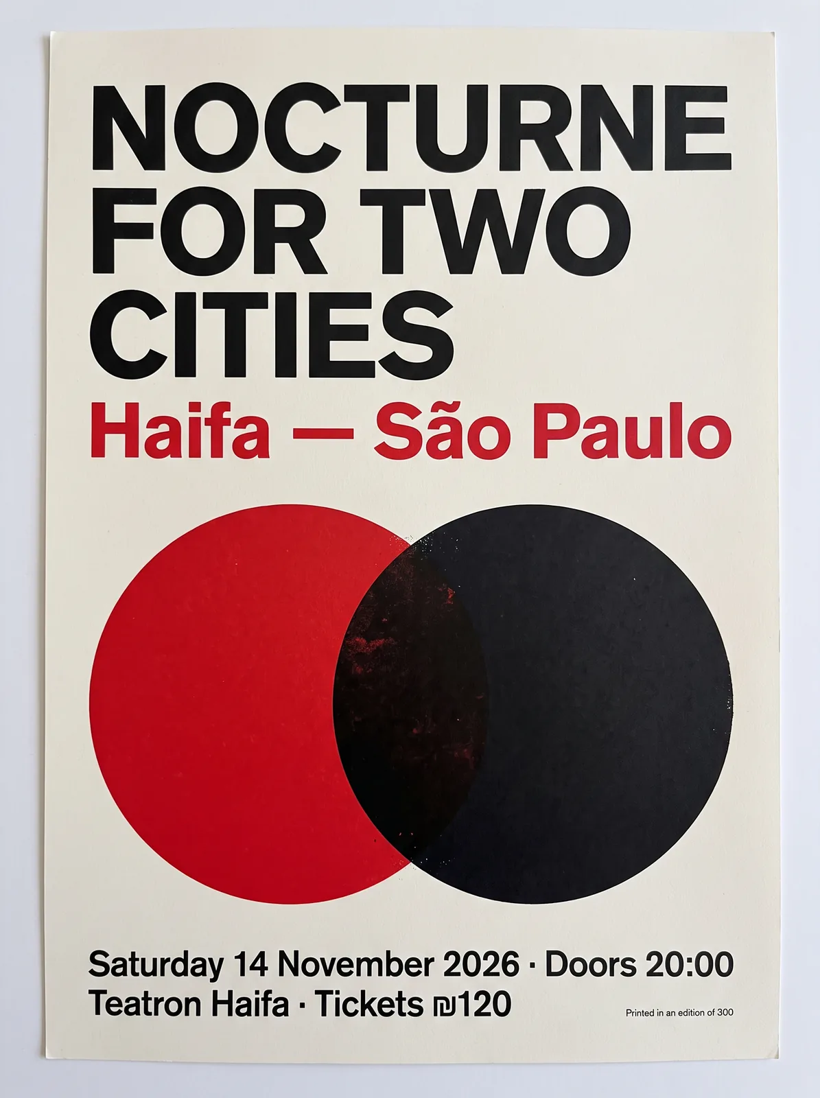 Concert poster: Haifa to São Paulo
